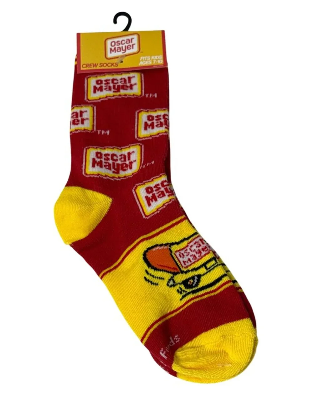 Oscar Mayer Hot Dog Novelty Kids Crew Socks New